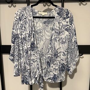 Lovestitch Blue and White Patterned Top